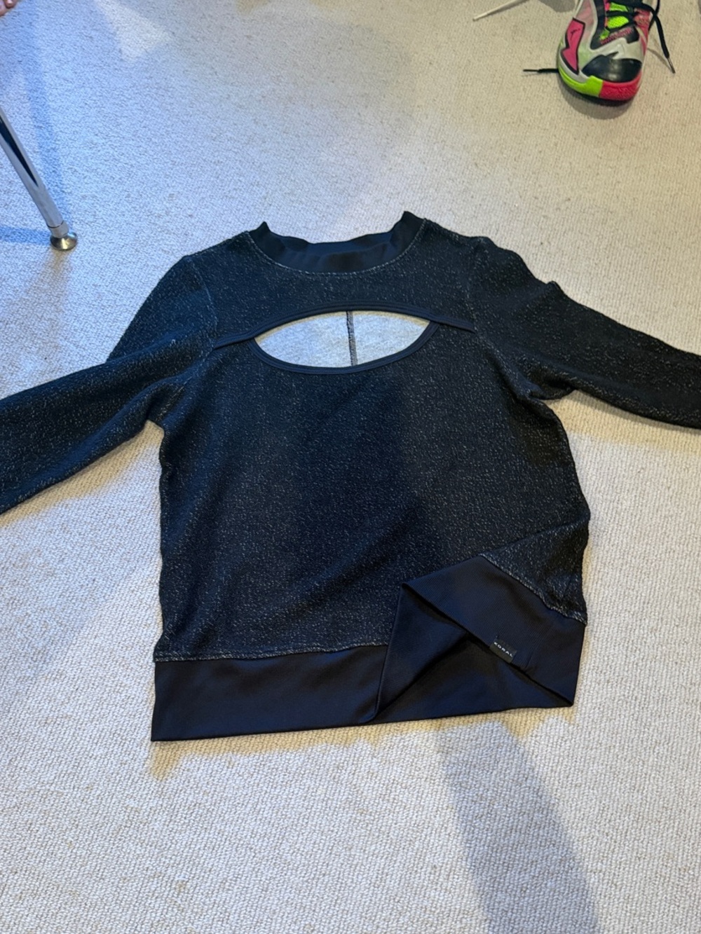 Koral Black Cutout Sweatshirt Active Top